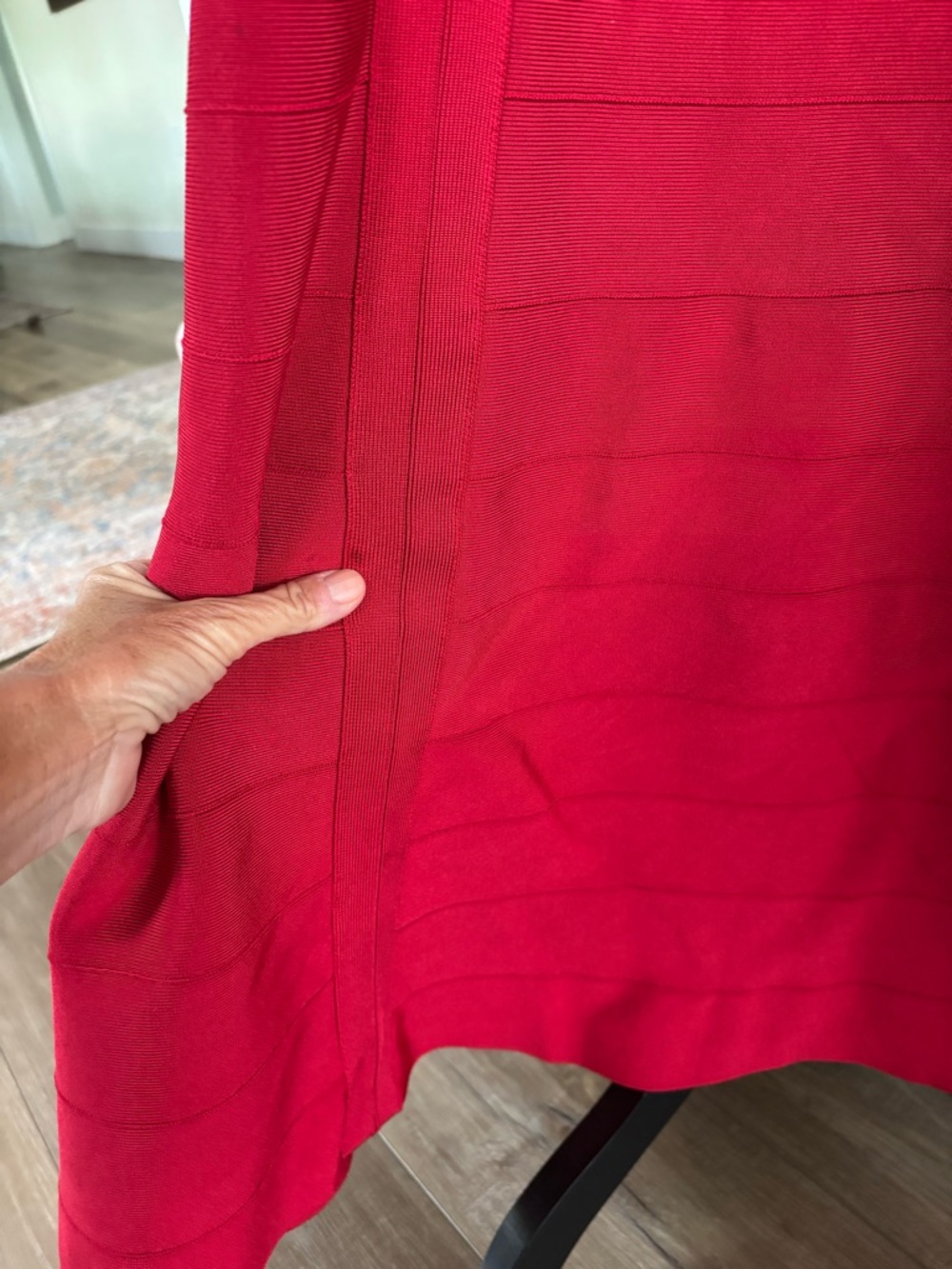 Herve Leger Ellen red bandage gown small - Picture 7 of 10